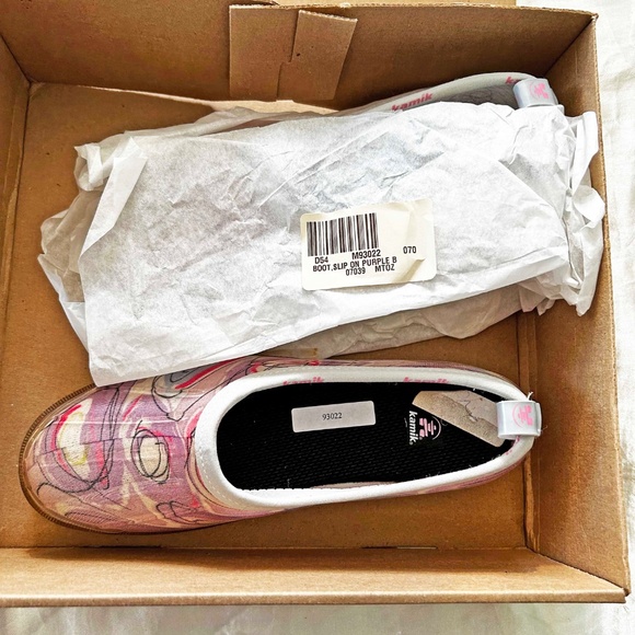 SHOES, KAMIK 4 WHEEL DRIVE OUTDOOR GEAR, RUBBER, SZ 7, PURPLE MIX, MADE IN CANAD - Picture 7 of 10